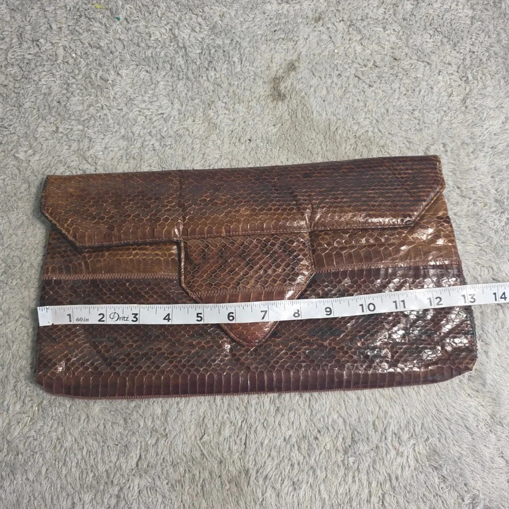 Vintage Ruth Saltz Clutch Genuine Snakeskin Envelope‎ Clutch Evening Bag EXOTIC